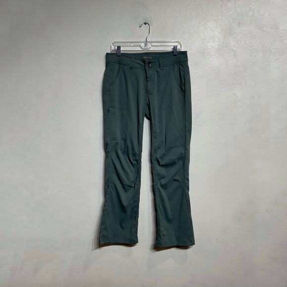 PrAna Sage Green Halle Convertible Roll Up Hiking Pants Sz 8 - Picture 2 of 12